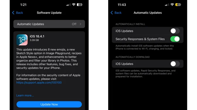 Stop Constant Update Notifications
